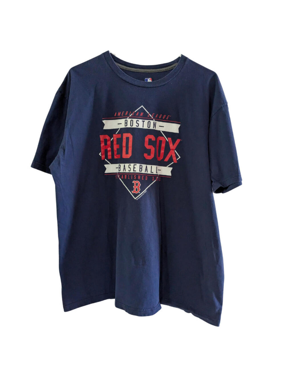 MLB Men's Boston Red Sox T-Shirt, Cotton, Size XL, Blue, Ring Spun Soft